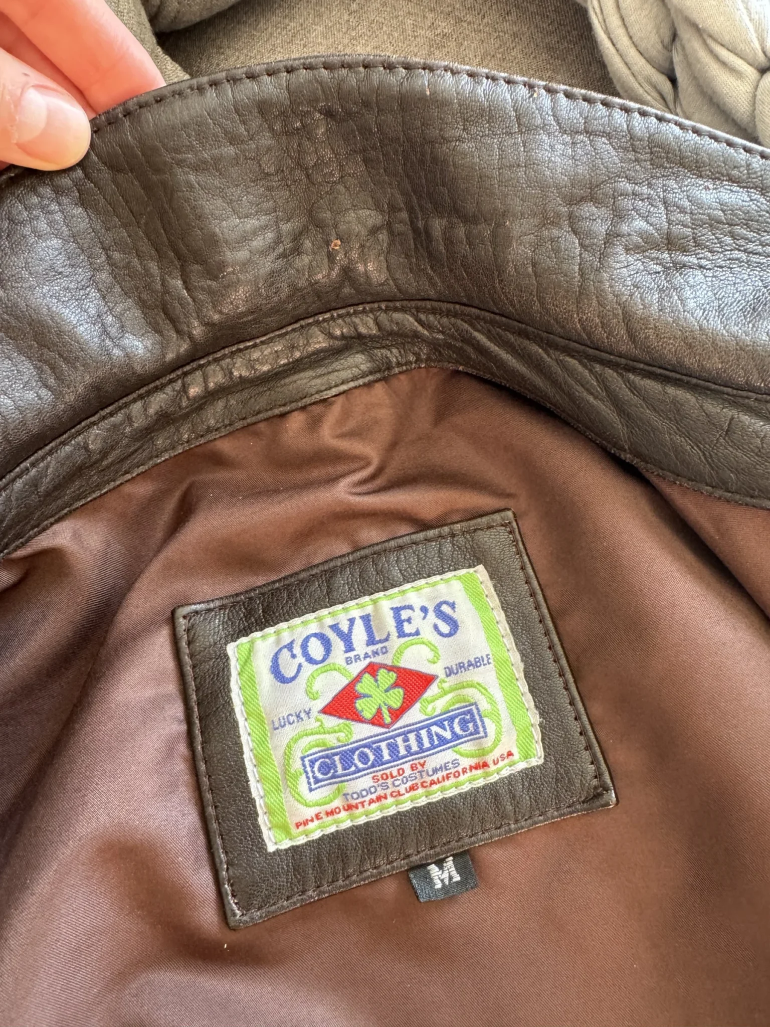 Image for Manteau de Cuir d'agneau Indiana Jones Coyle's Clothing Raiders of the Ark Medium Marron