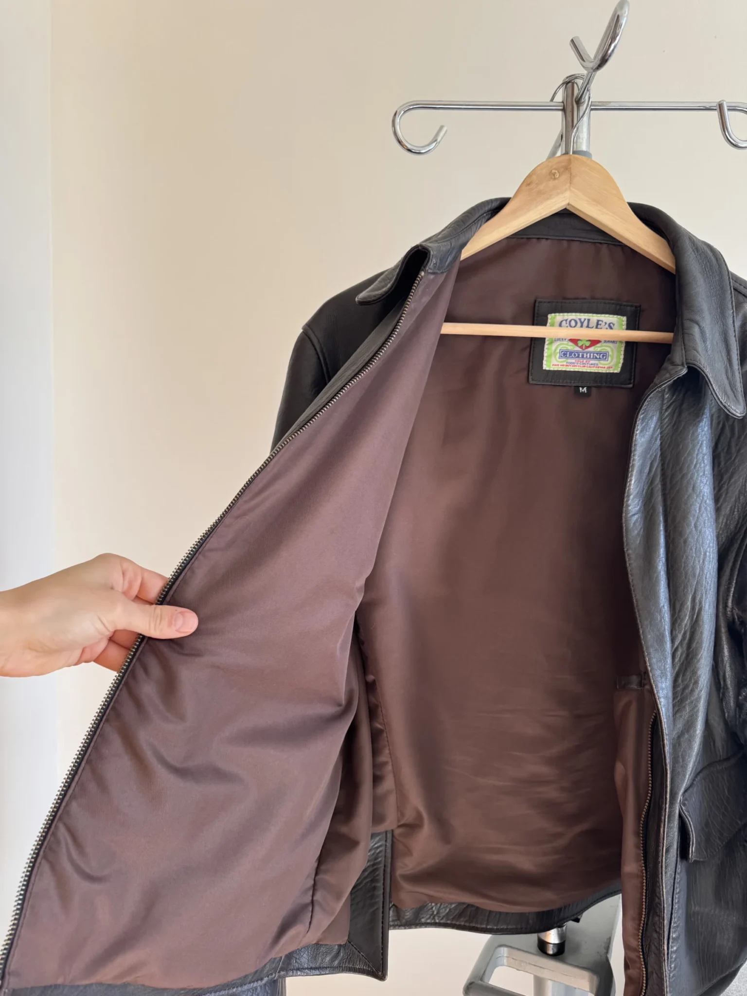 Image for Manteau de Cuir d'agneau Indiana Jones Coyle's Clothing Raiders of the Ark Medium Marron