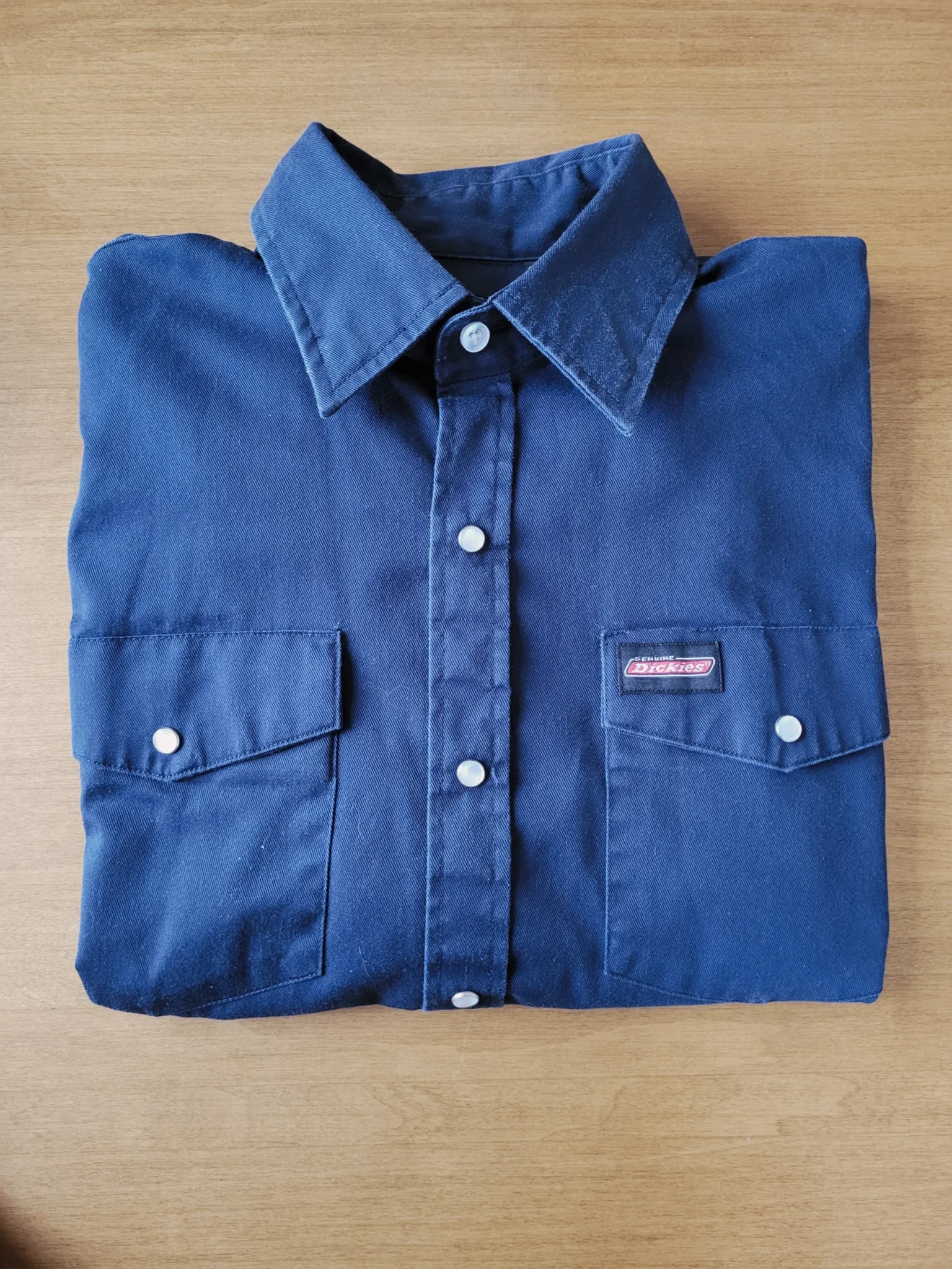 Featured image for Dickies Chemise de travail à boutons pression  – Bleu marine – Medium