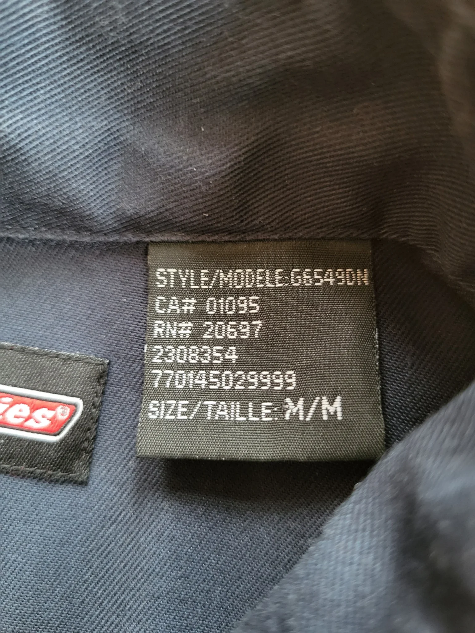 Image for Dickies Chemise de travail à boutons pression  – Bleu marine – Medium