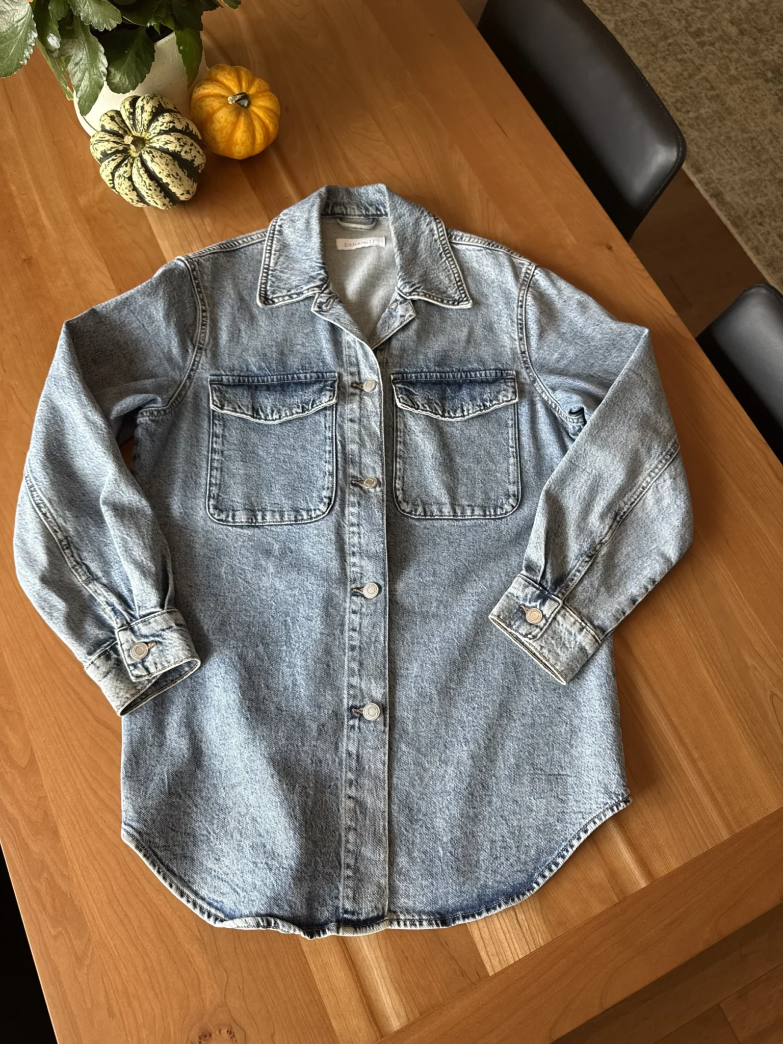 Image for Longer denim coat