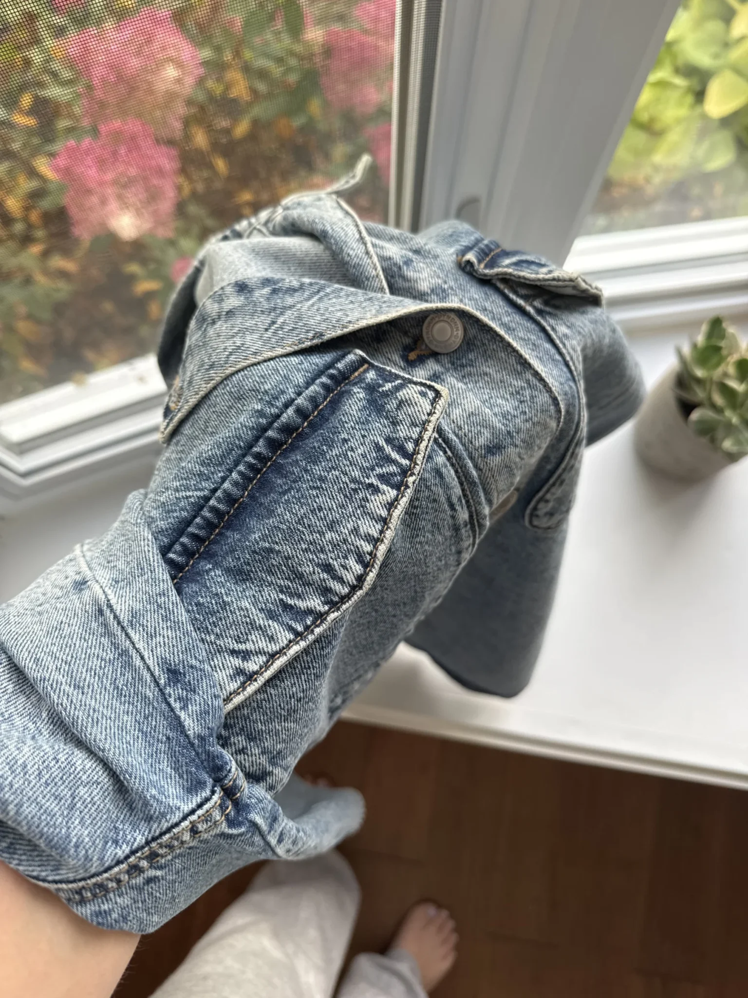 Image for Longer denim coat