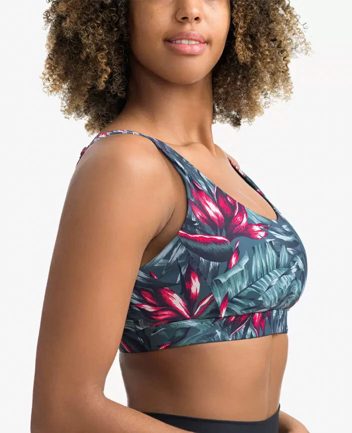 Soutien-gorge de sport Lolë à bretelles convertibles, imprimé floral tropical, taille S Lolë seconde main