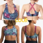 Thumbnail for Soutien-gorge de sport Lolë à bretelles convertibles, imprimé floral tropical, taille S