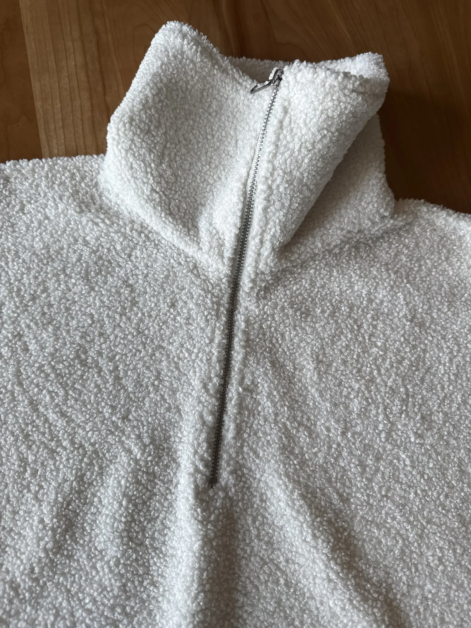 Image for Chandail demi-zip en tissu style mouton