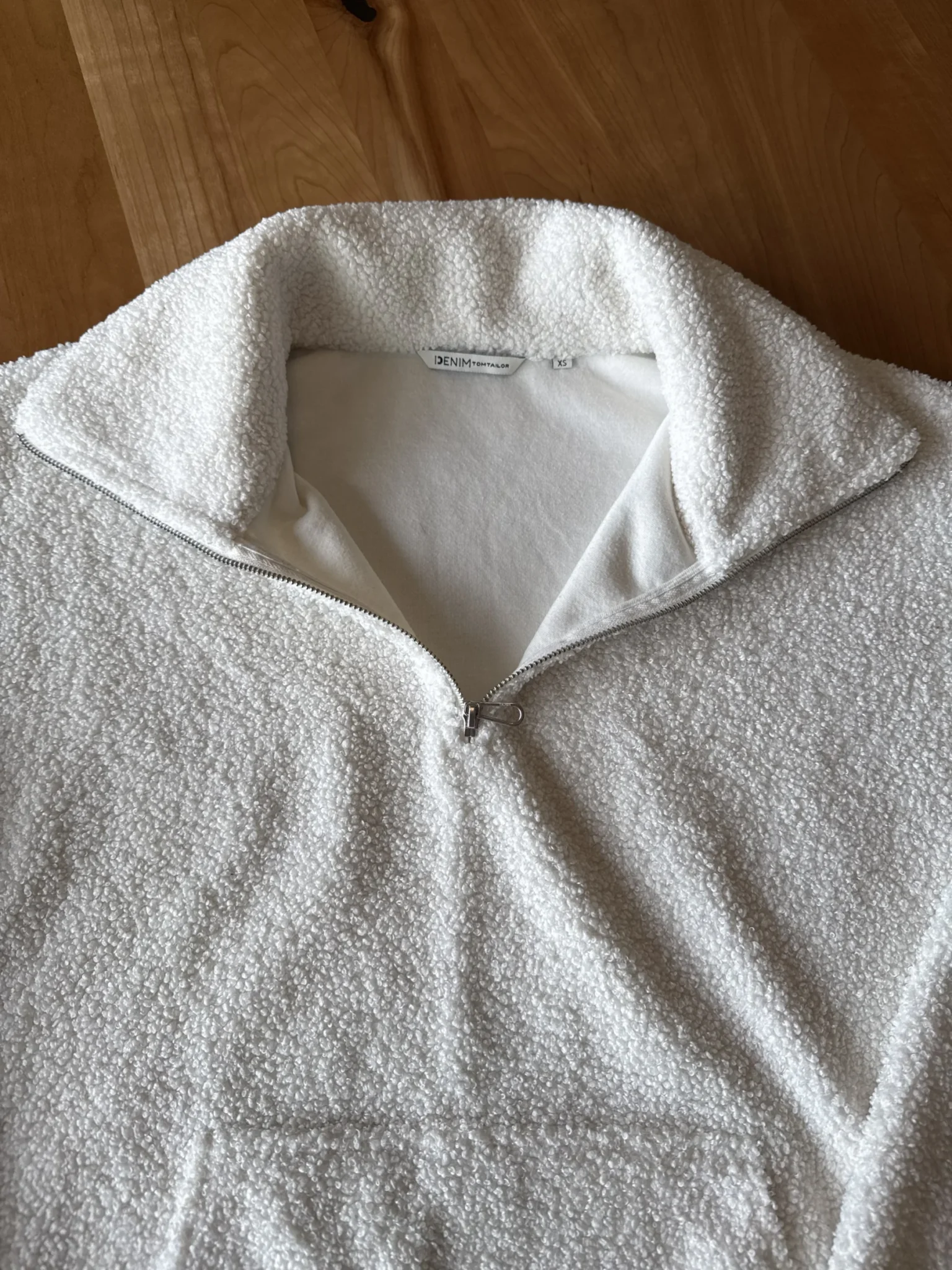 Image for Chandail demi-zip en tissu style mouton
