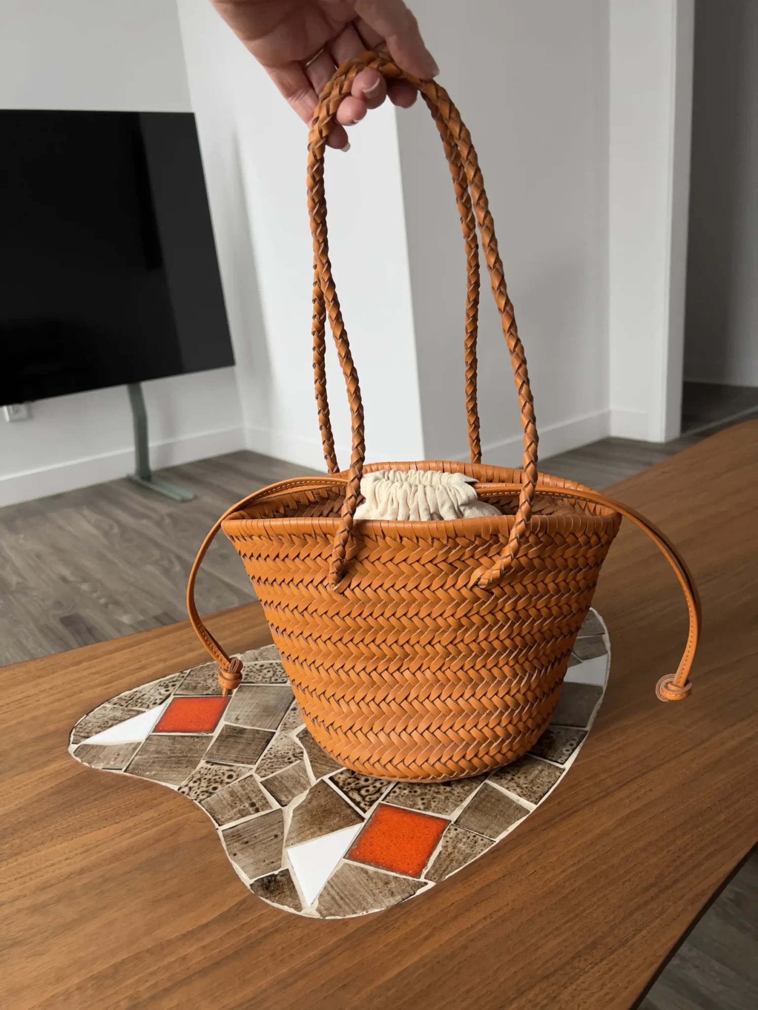 Image for Sac à main cuir et coton