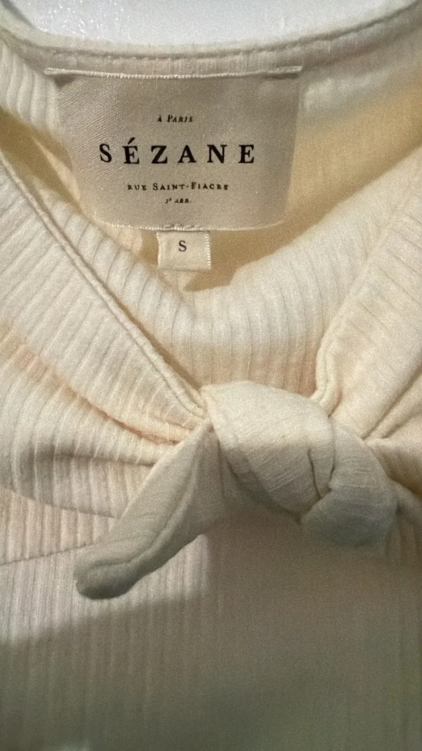 Image for T-shirt Caro couleur crème marque Sézane