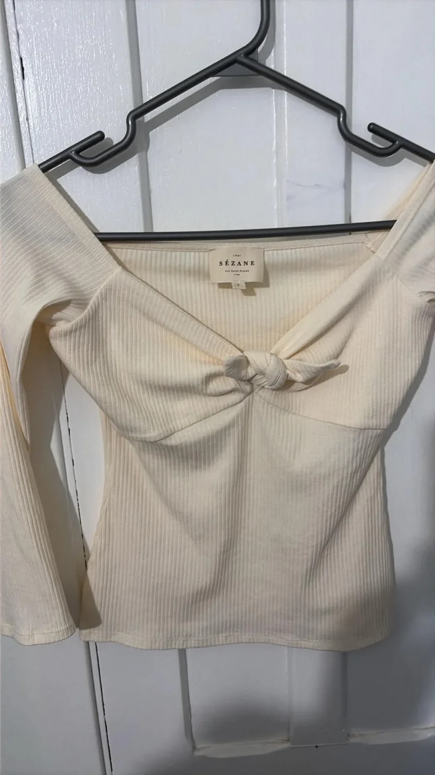 Image for T-shirt Caro couleur crème marque Sézane