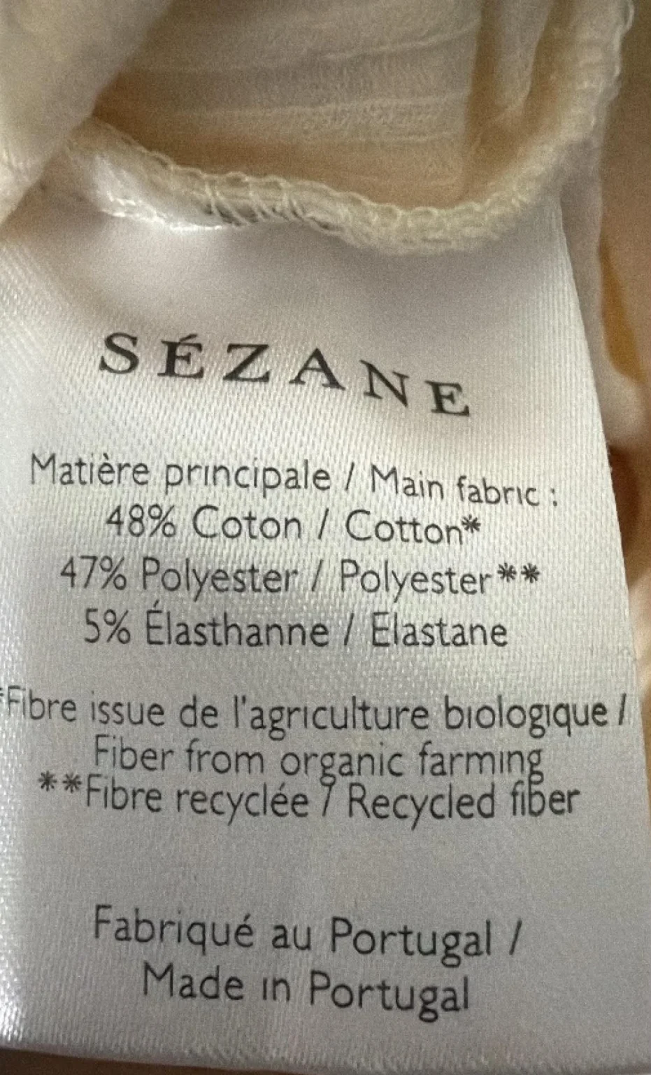 Image for T-shirt Caro couleur crème marque Sézane