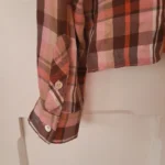 Thumbnail for Chemise Aritzia Wilfred Free à carreaux rose et brun, courte et ample, taille S