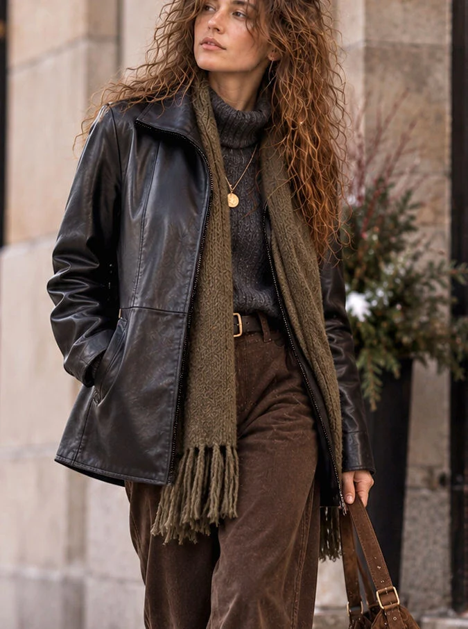 Manteau Danier en cuir italien noir, taille M Danier seconde main