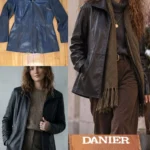 Thumbnail for Manteau Danier en cuir italien noir, taille M