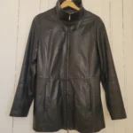 Thumbnail for Manteau Danier en cuir italien noir, taille M