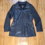Thumbnail for Manteau Danier en cuir italien noir, taille M