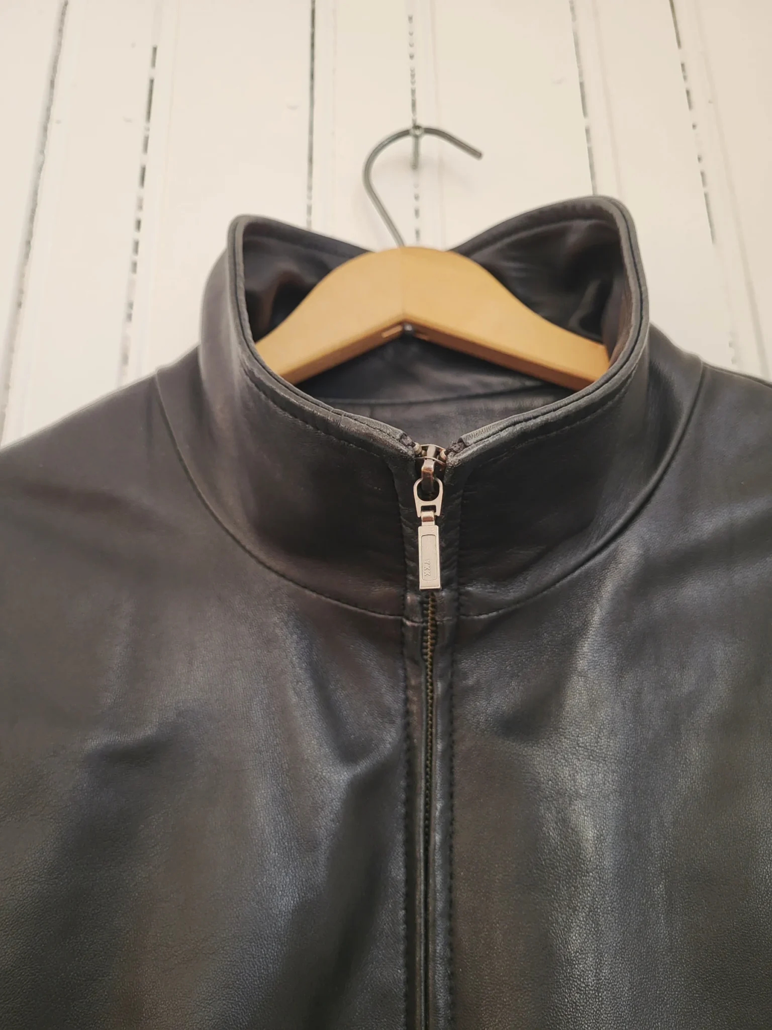 Image for Manteau Danier en cuir italien noir, taille M