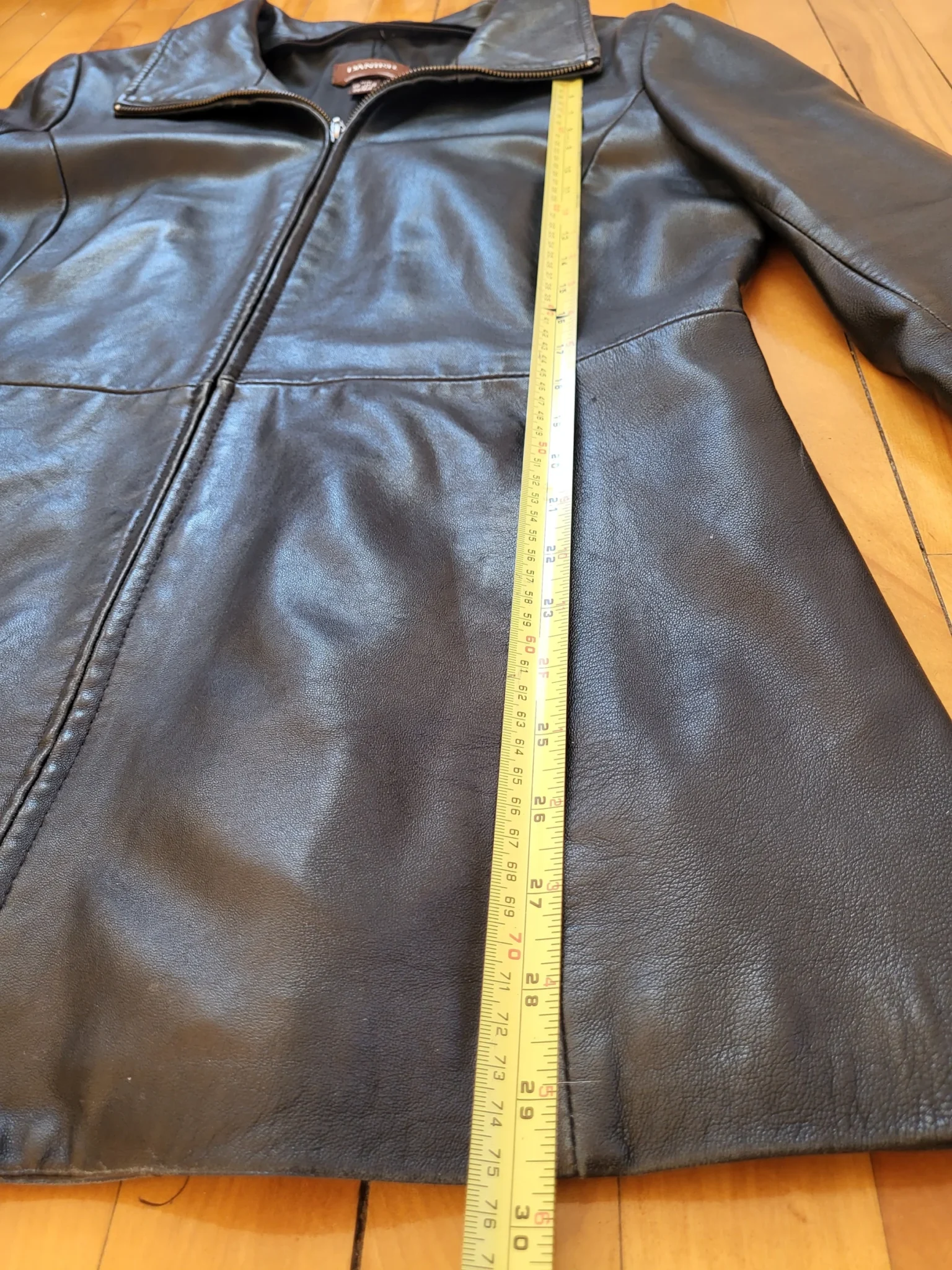 Image for Manteau Danier en cuir italien noir, taille M