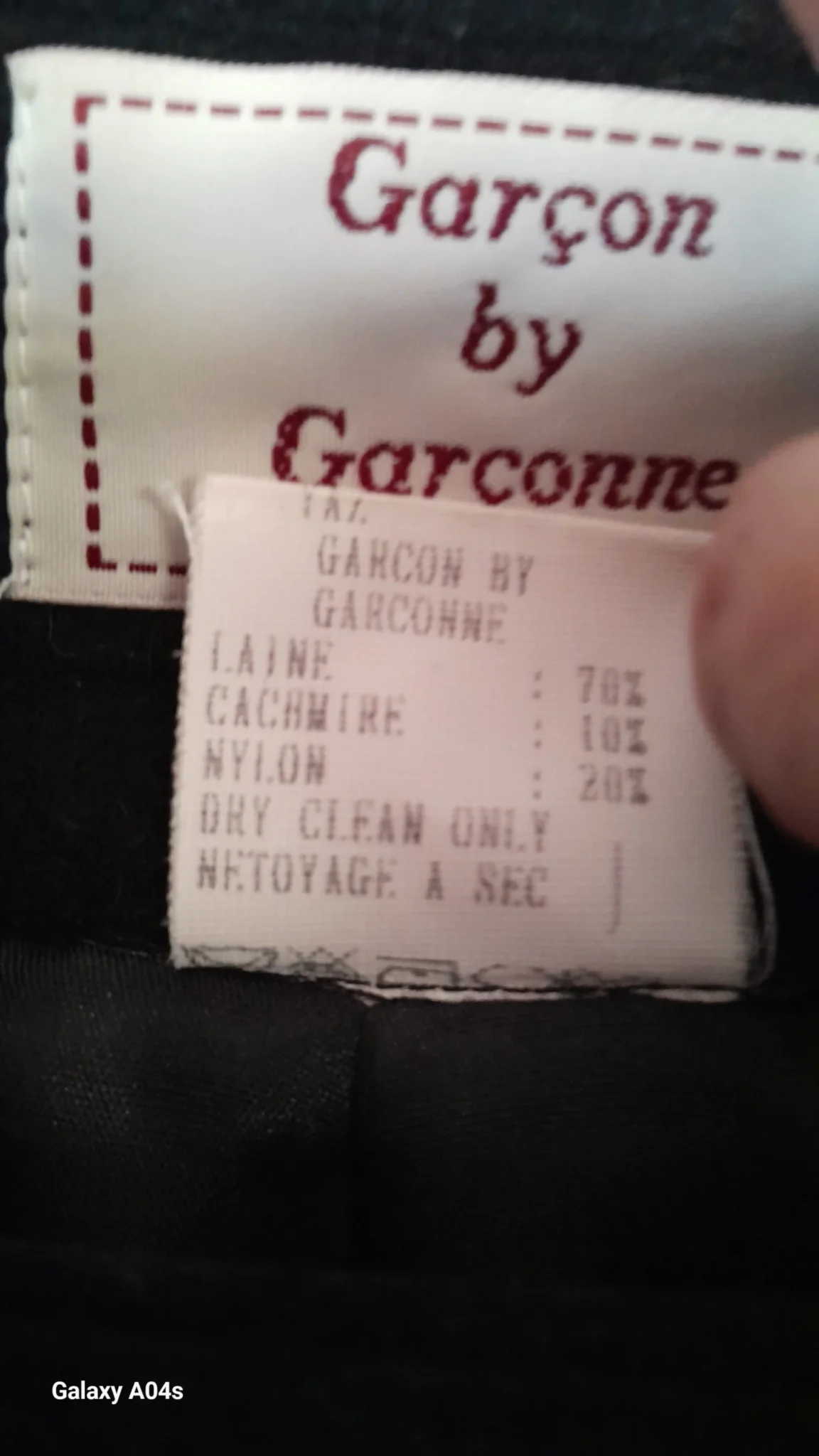Image for Long vintage French coat (wool and cashmere)