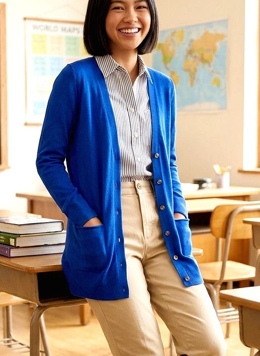 Veste 100% laine mérino bleu royal | Taille XS Banana Republic seconde main