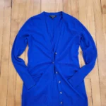 Thumbnail for Veste 100% laine mérino bleu royal | Taille XS