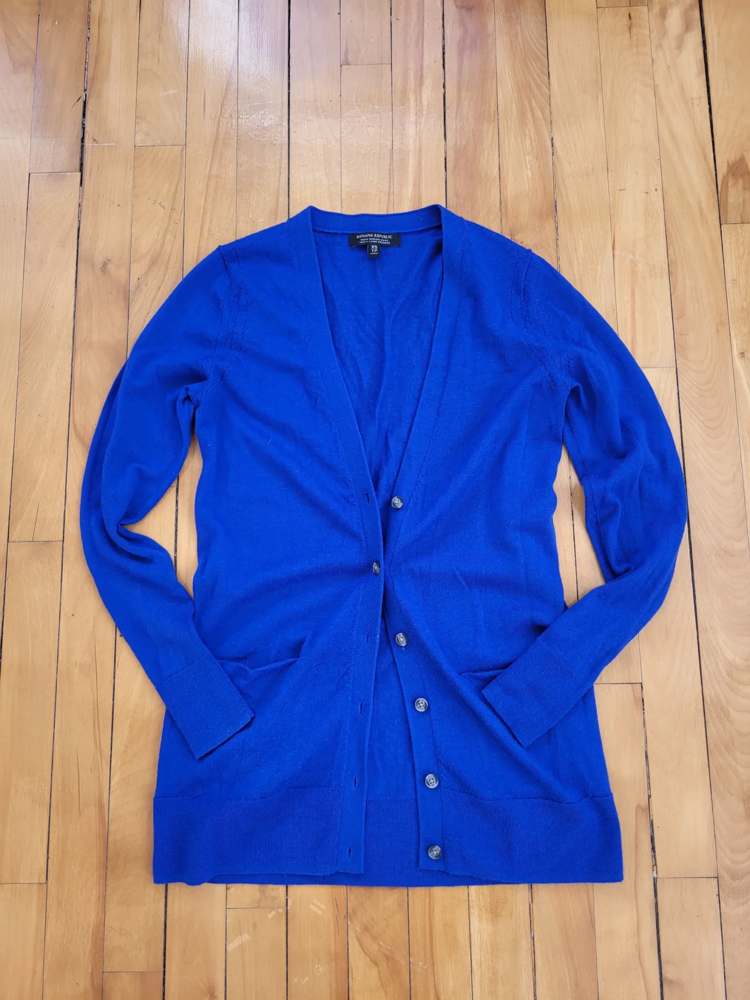 Image for Veste 100% laine mérino bleu royal | Taille XS