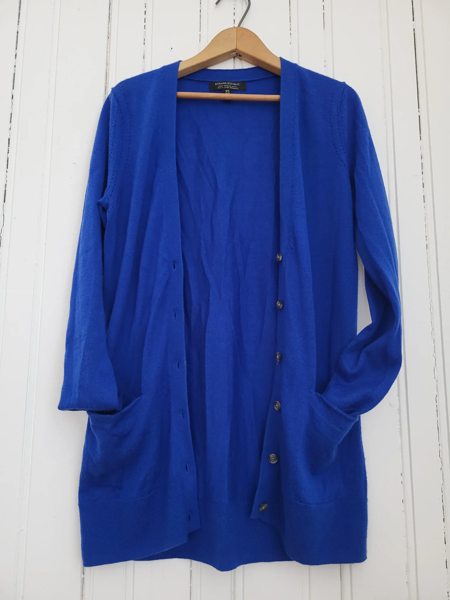Image for Veste 100% laine mérino bleu royal | Taille XS