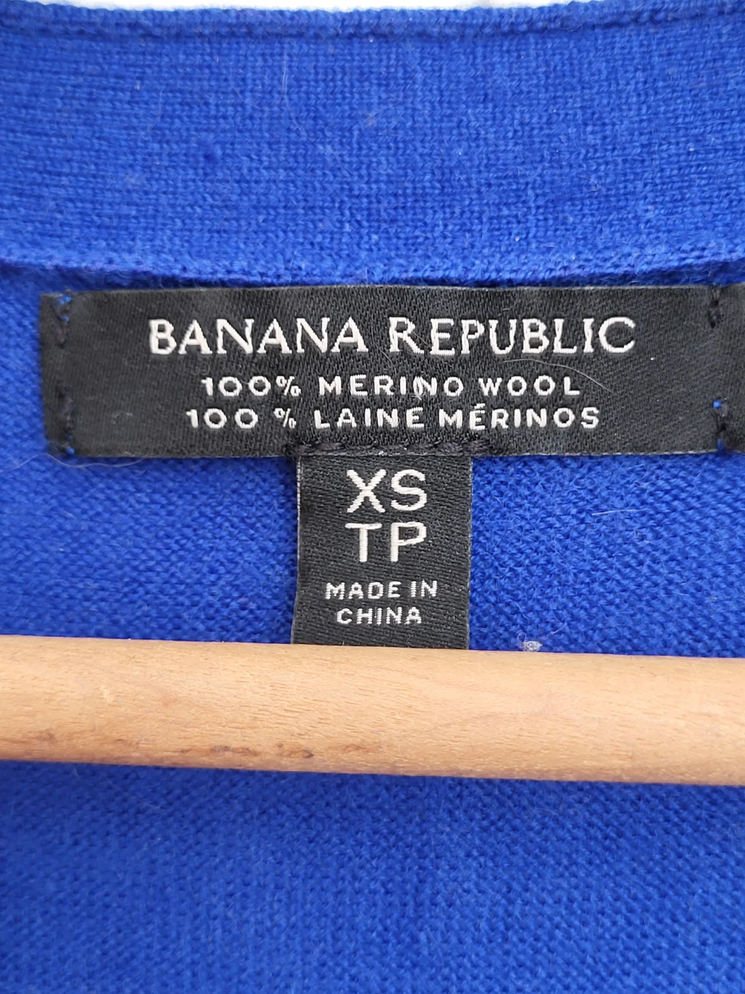 Image for Veste 100% laine mérino bleu royal | Taille XS