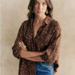 Featured thumbnail for Chemise Sézane en soie, taille 36
