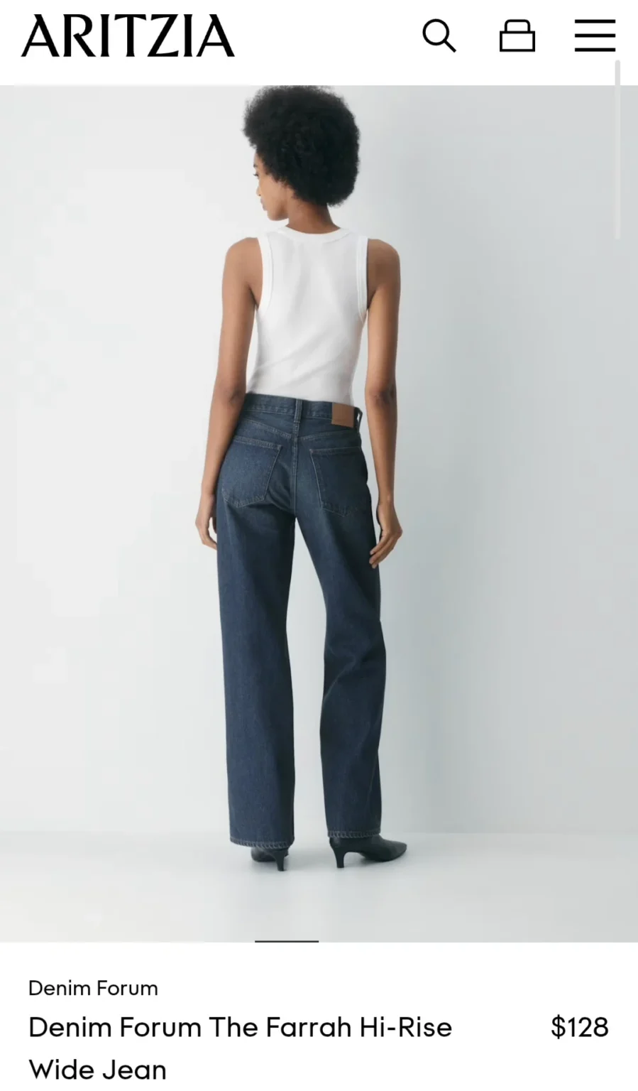 Image for Farrah Hi-Rise Wide Denim Forum