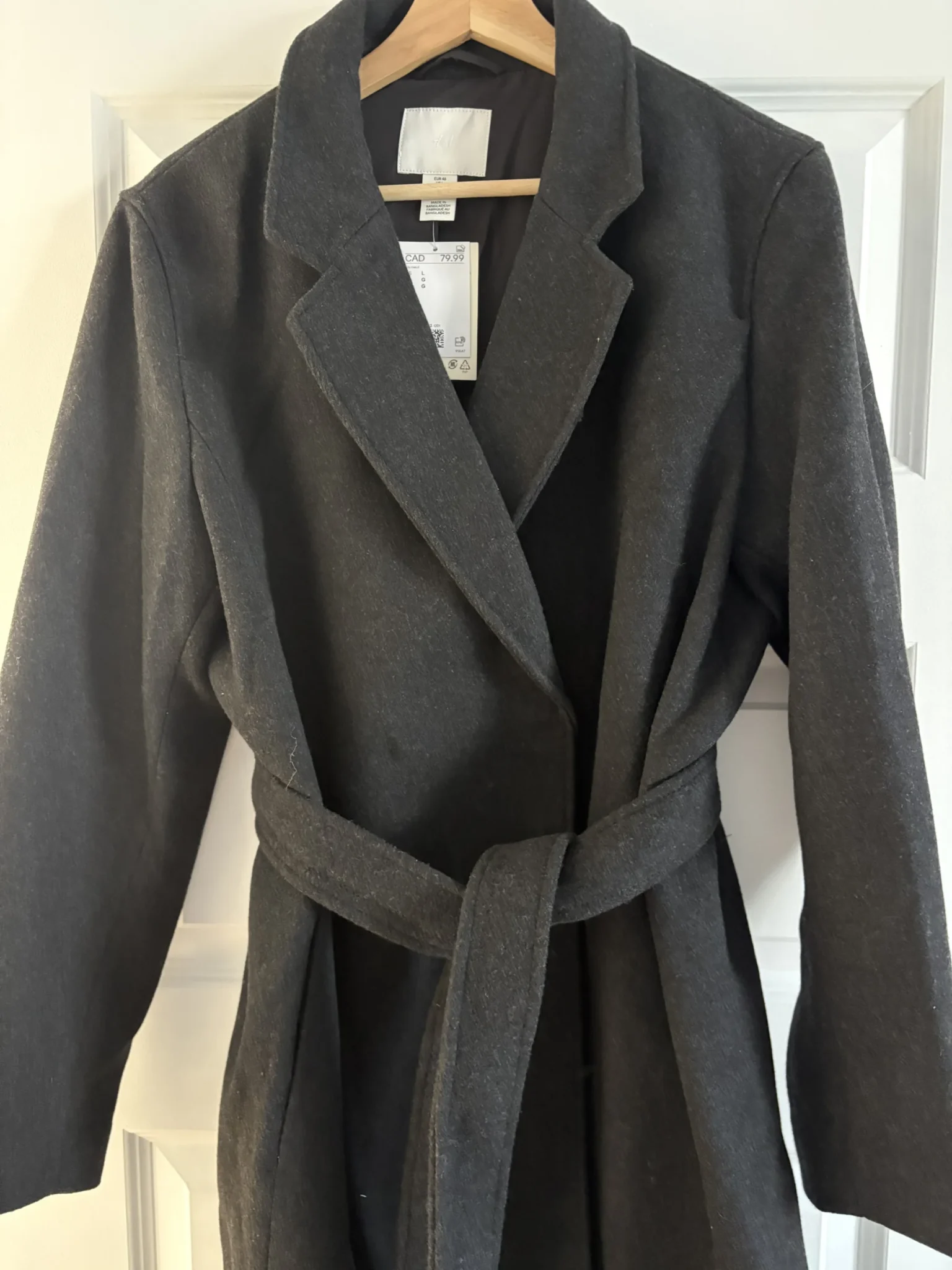 Image for Manteau long gris foncé neuf HM