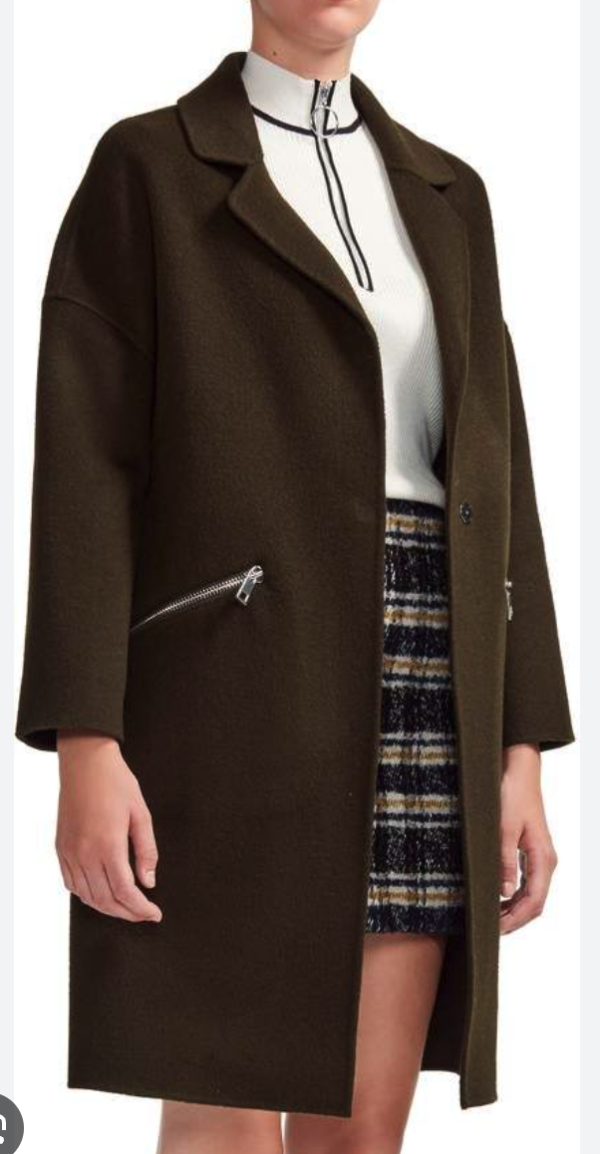 Image for Manteau Maje femme 98 % laine | Kaki