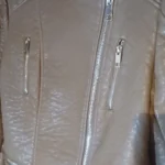 Thumbnail for Manteau de cuir taupe