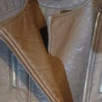 Thumbnail for Manteau de cuir taupe