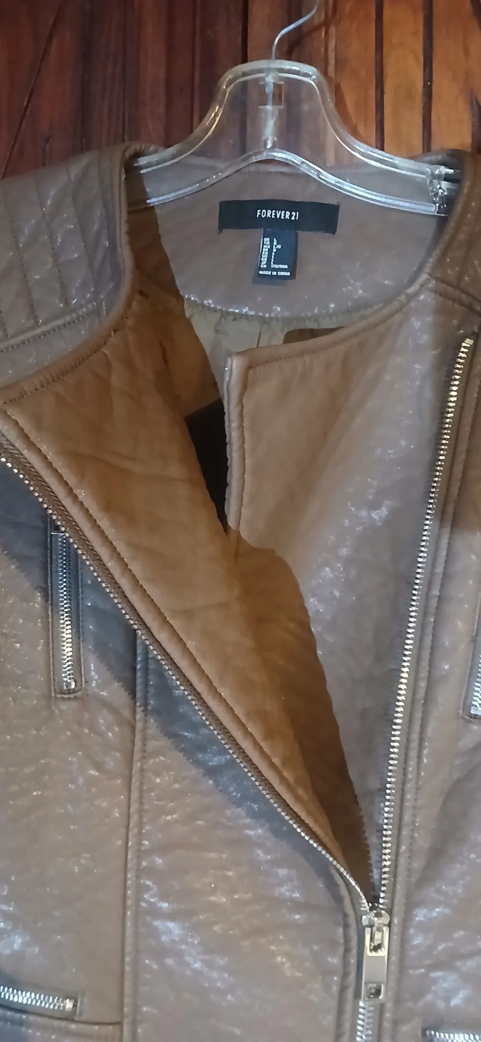 Image for Manteau de cuir taupe