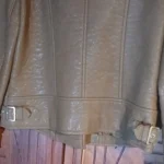 Thumbnail for Manteau de cuir taupe