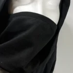 Thumbnail for The North Face hooded winter coat – Black and dark grey, camouflage lining, integrated balaclava.