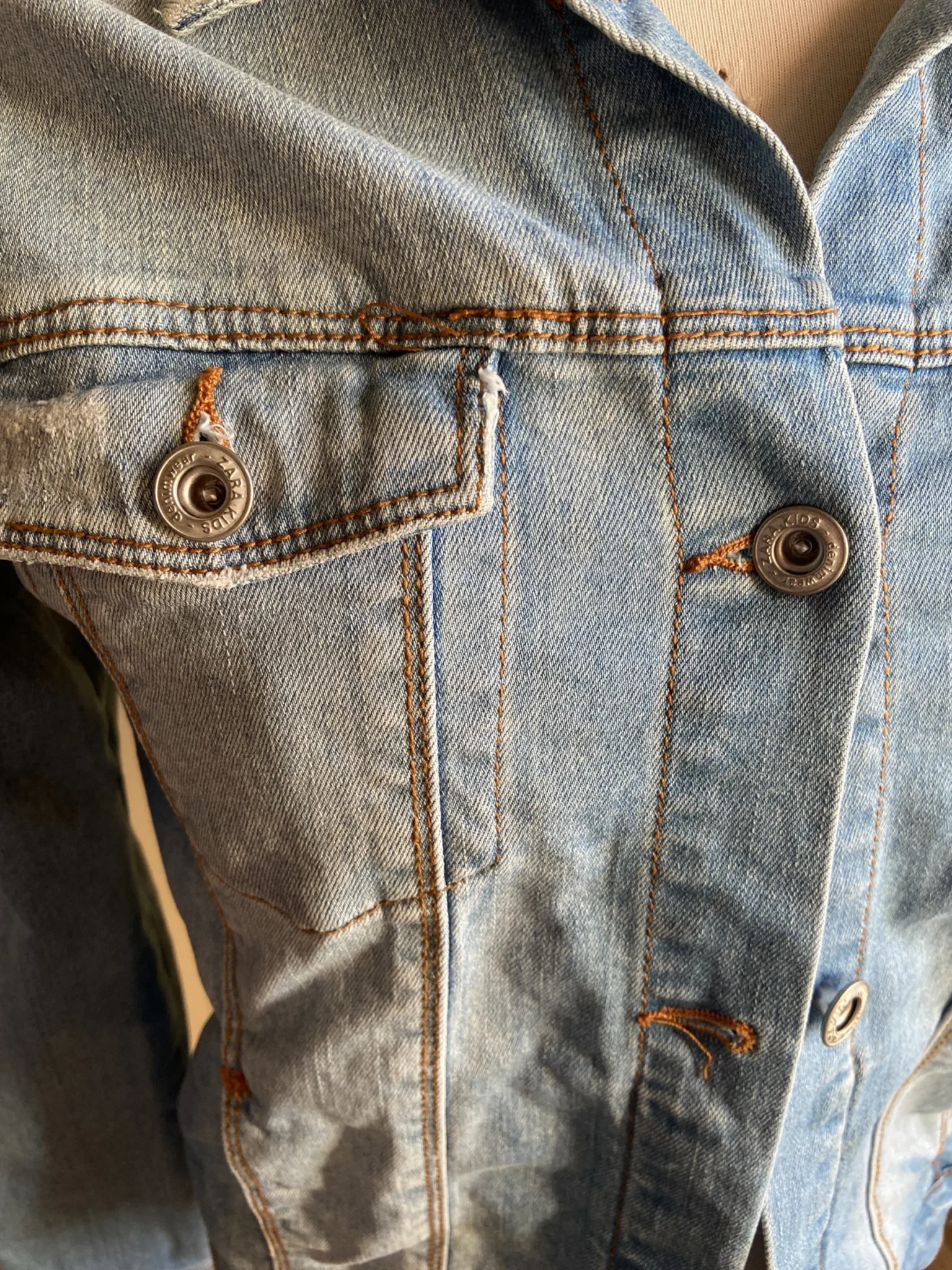 Image for Veste de jeans bleu pâle Zara kids