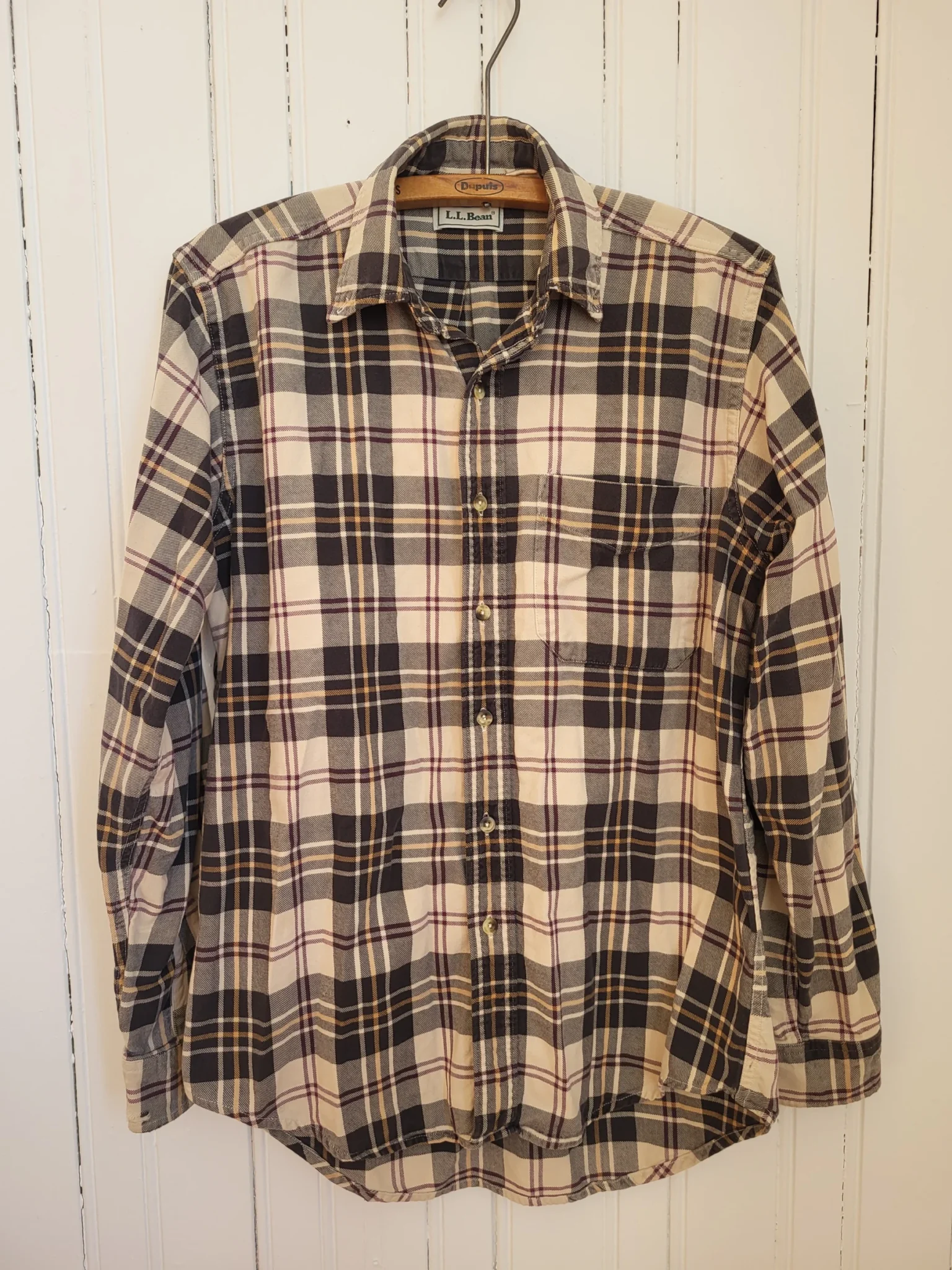 Image for Chemise à carreaux L.L. Bean 100 % coton, fabriquée au Canada