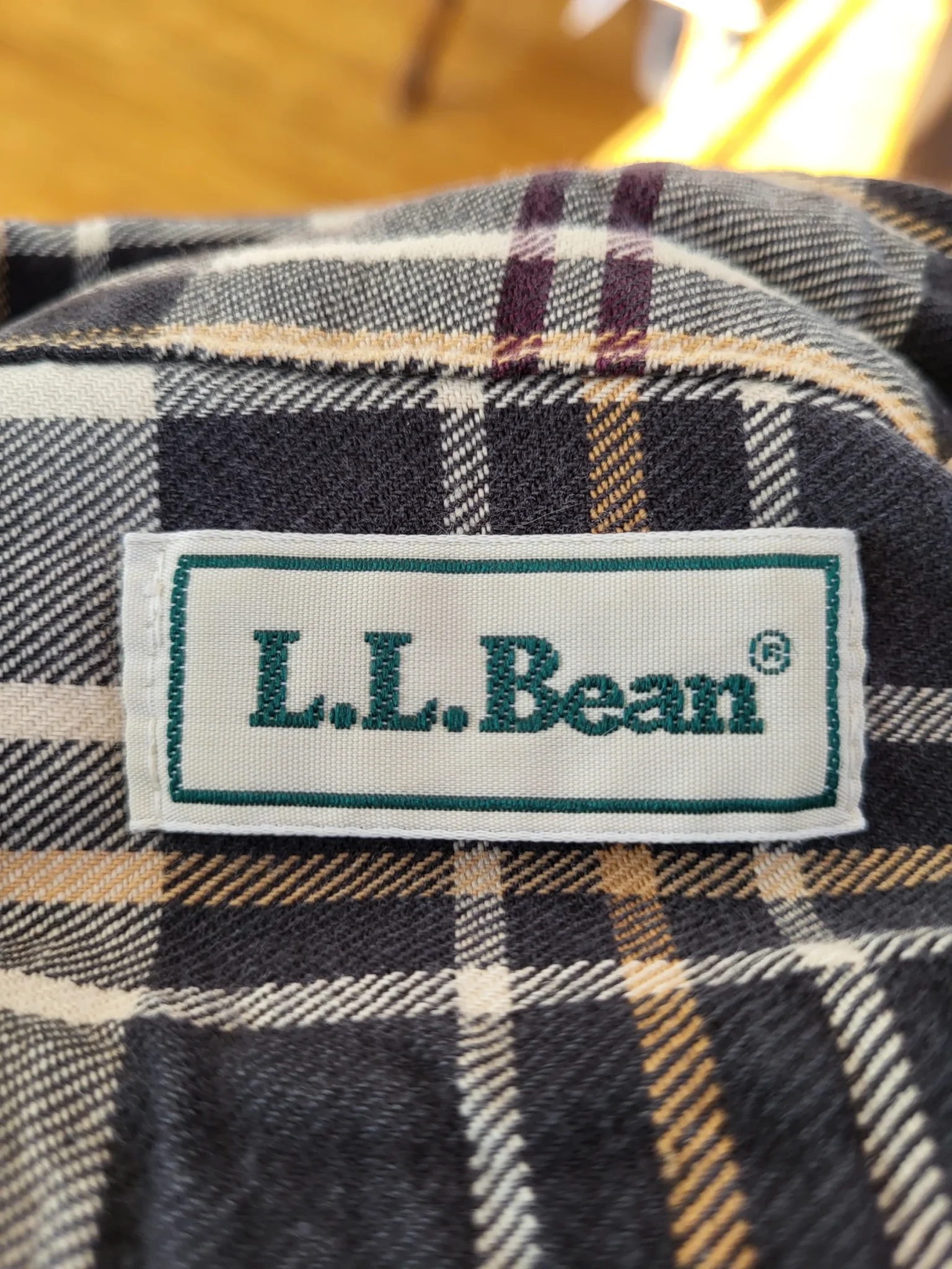 Image for Chemise à carreaux L.L. Bean 100 % coton, fabriquée au Canada