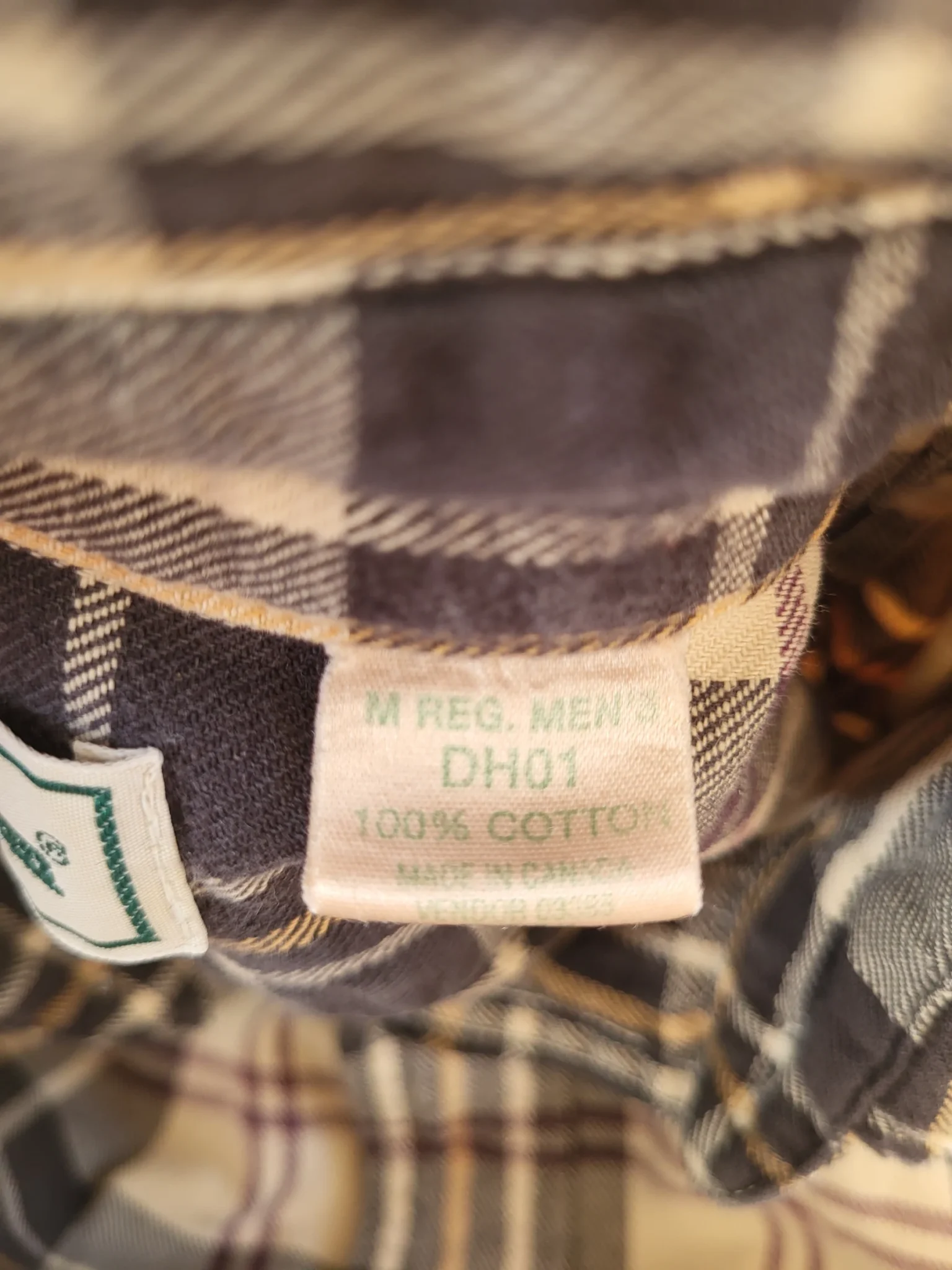 Image for Chemise à carreaux L.L. Bean 100 % coton, fabriquée au Canada