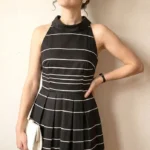 Featured thumbnail for Robe Jacob rayée noire et blanche taille S