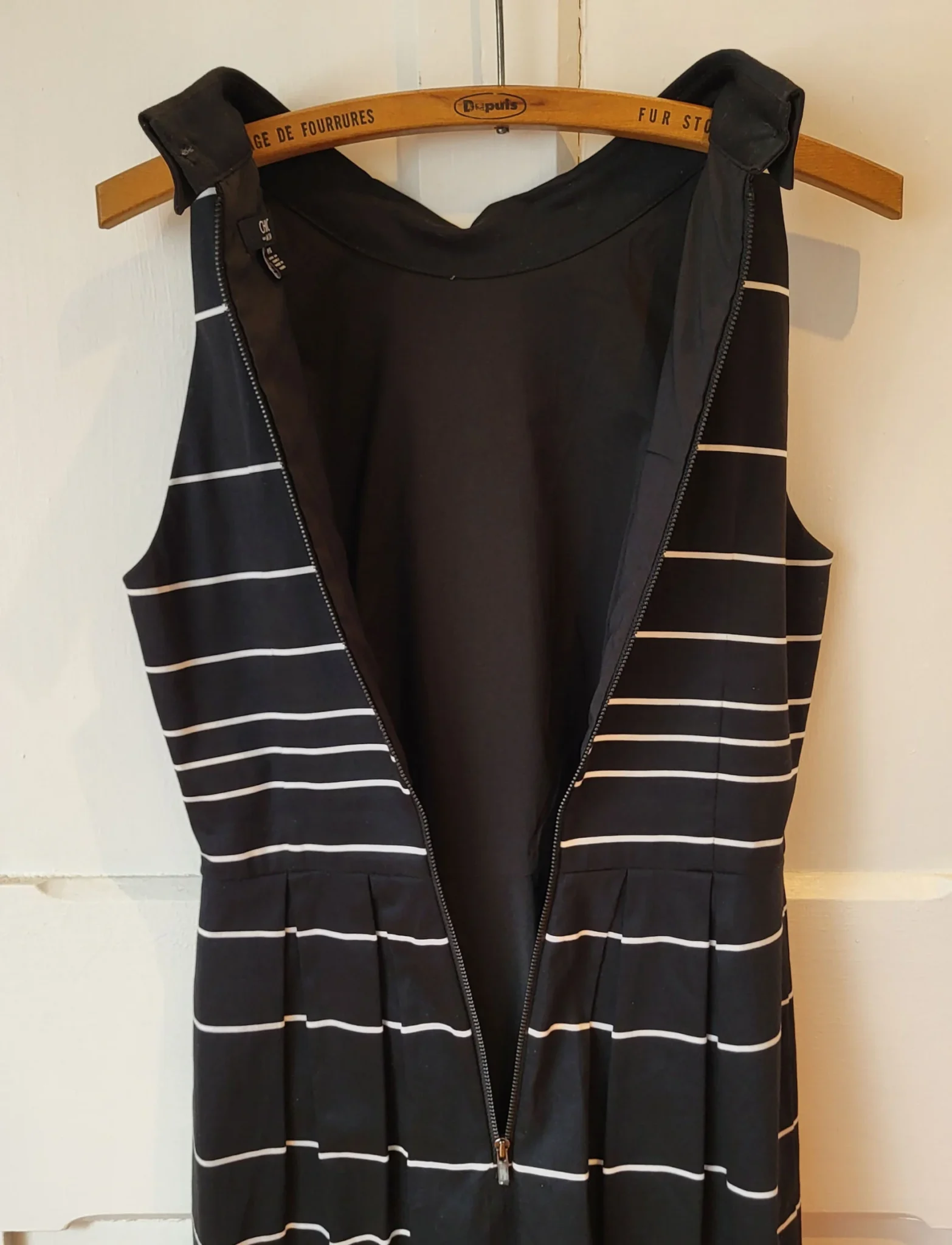 Image for Robe Jacob rayée noire et blanche taille S