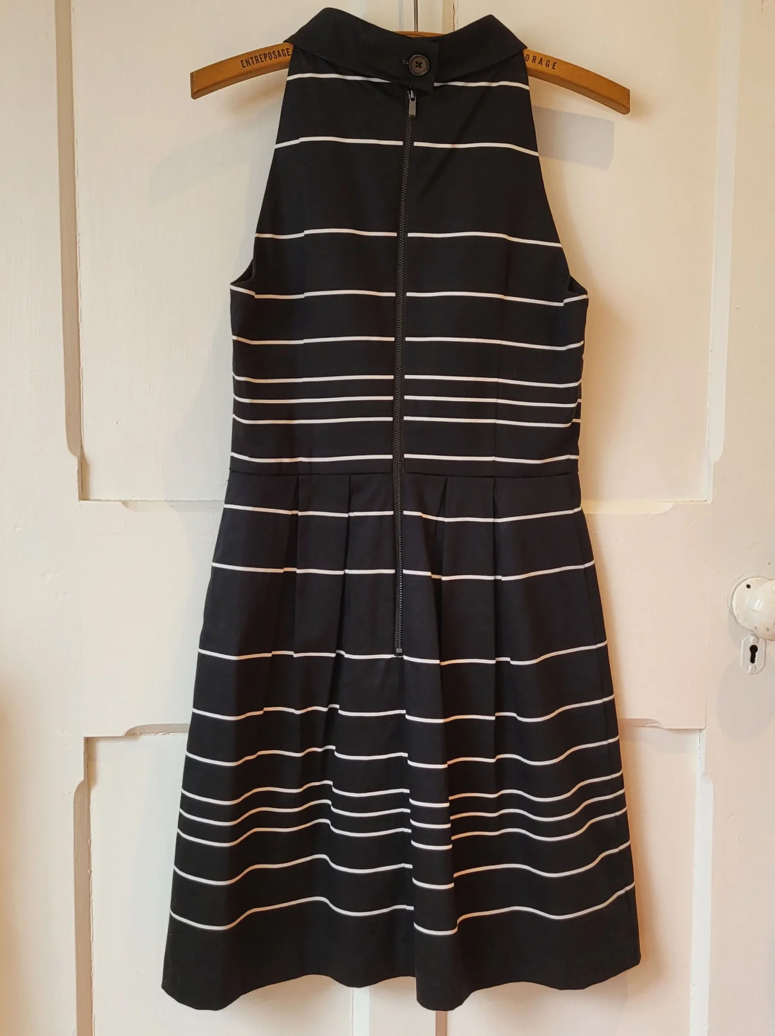 Image for Robe Jacob rayée noire et blanche taille S