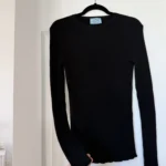 Thumbnail for Prada black ribbed jumper for women, size 40