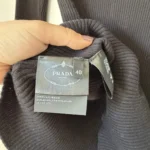 Thumbnail for Prada black ribbed jumper for women, size 40