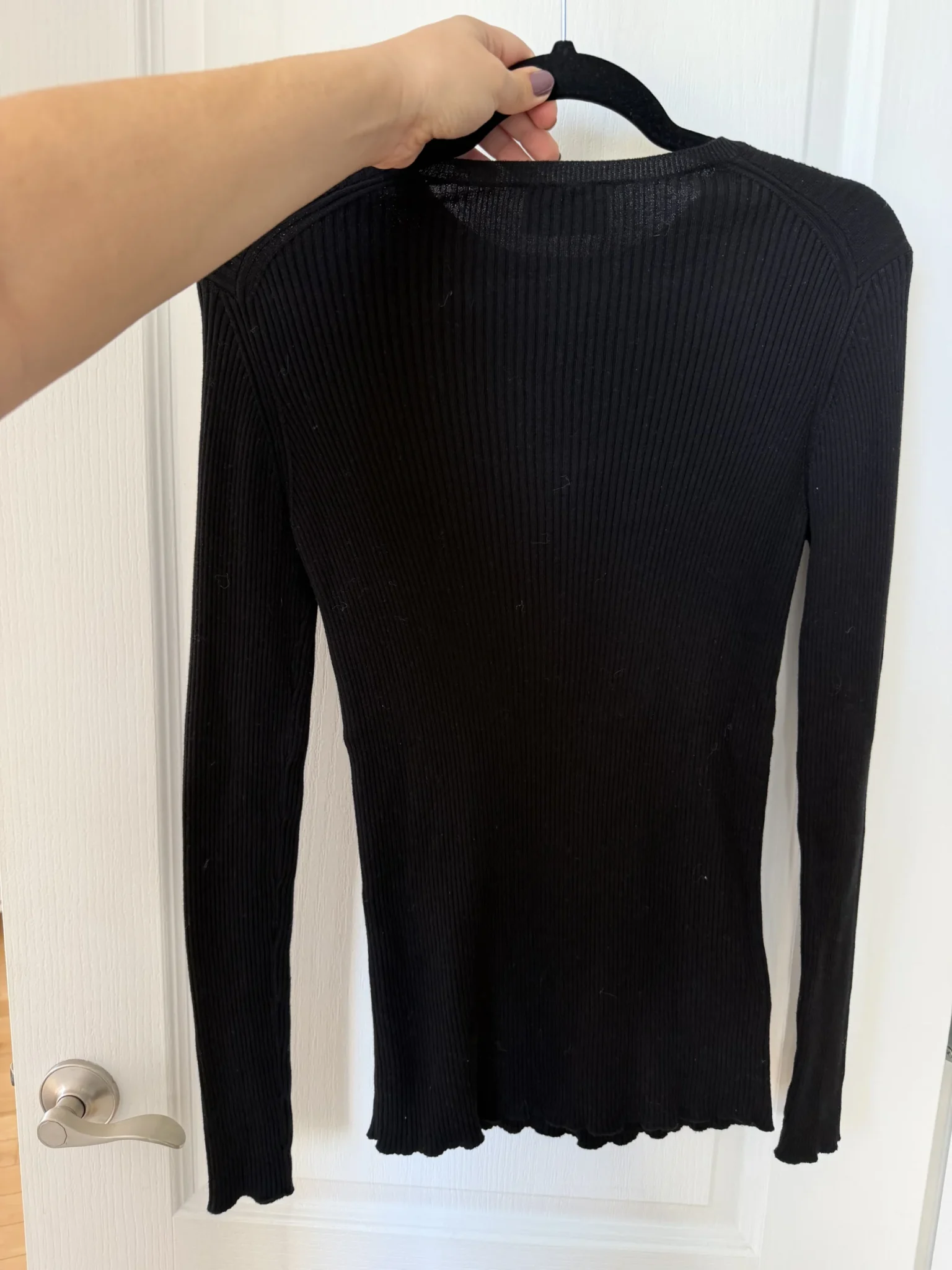Image for Prada black ribbed jumper for women, size 40