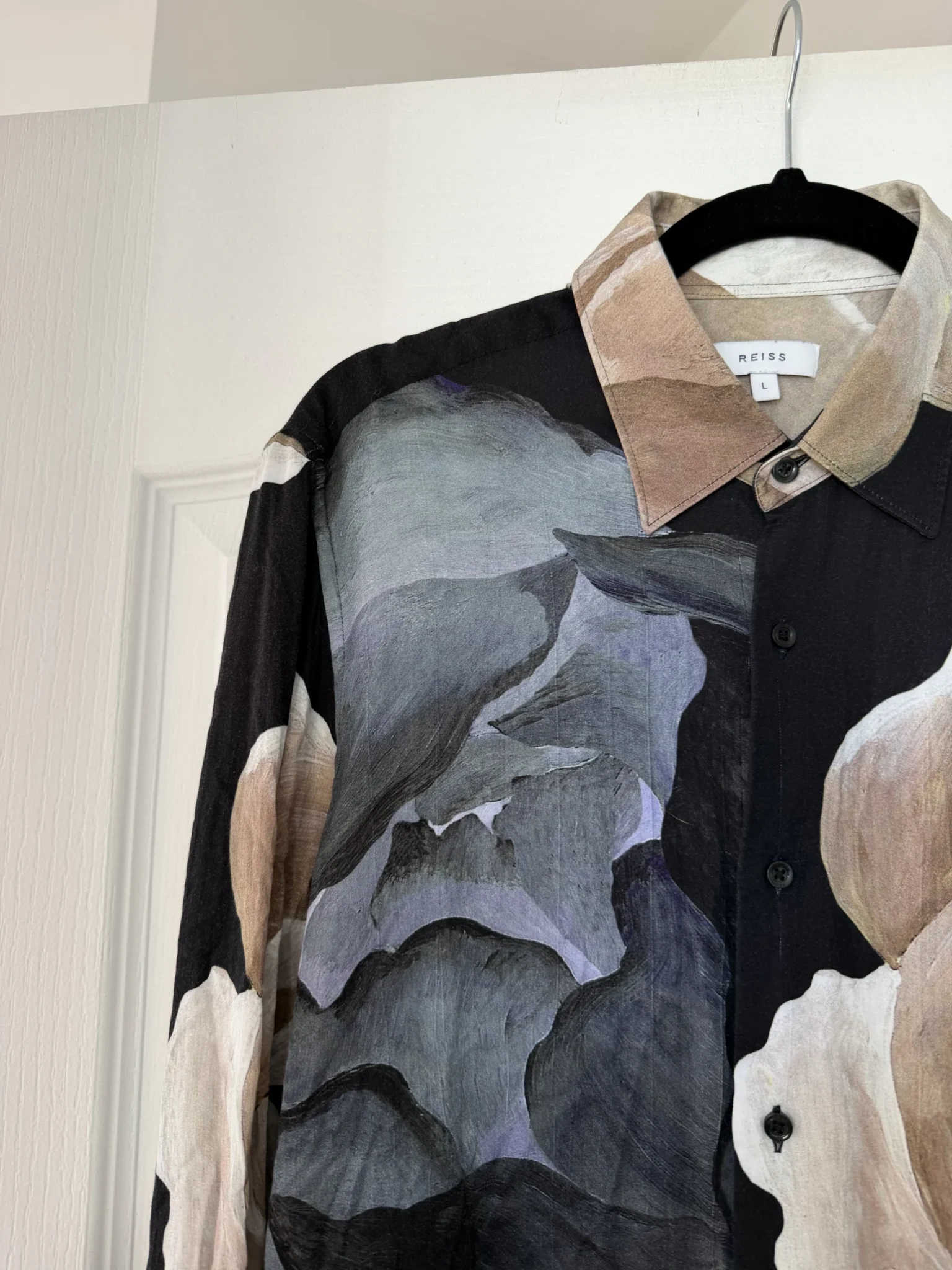 Image for Reiss patterned shirt, size L, long-sleeved