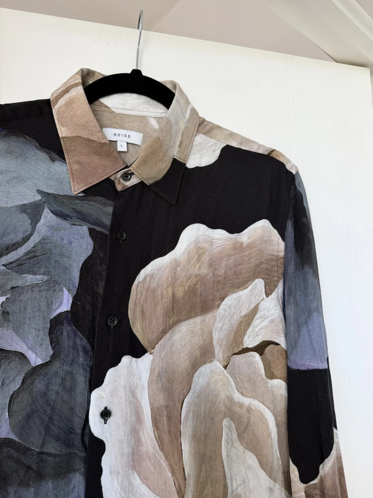 Image for Reiss patterned shirt, size L, long-sleeved
