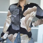 Thumbnail for Reiss patterned shirt, size L, long-sleeved