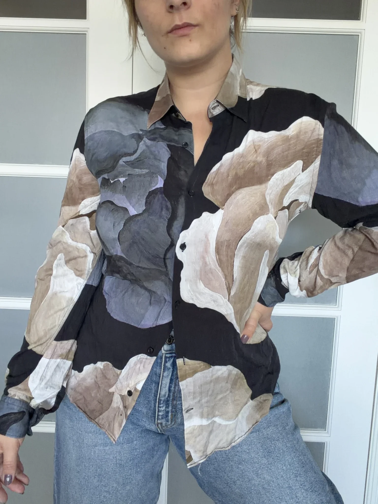 Image for Reiss patterned shirt, size L, long-sleeved